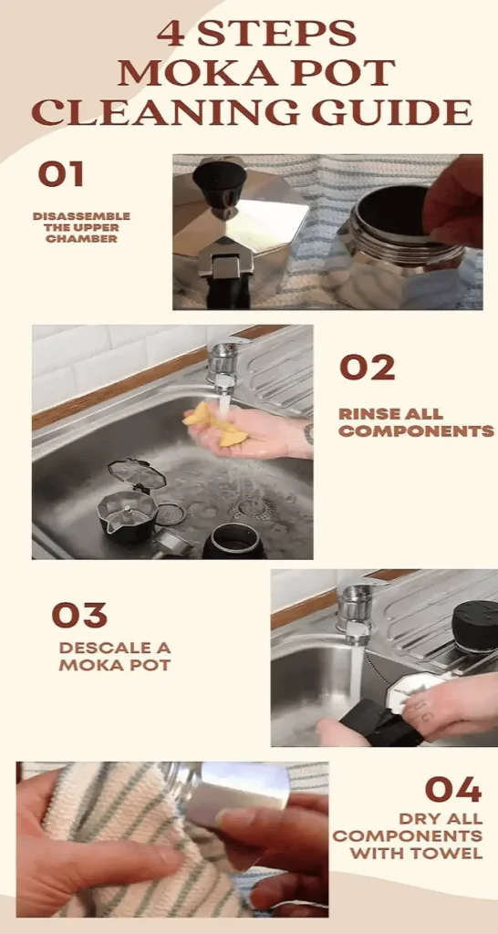 how to clean moka pot guide