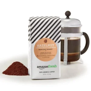 Amazon Fresh Hazelnut Flavored Medium Roast Coffee Ground 