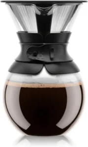 Bodum pour over coffee maker for pour over with permanent filter