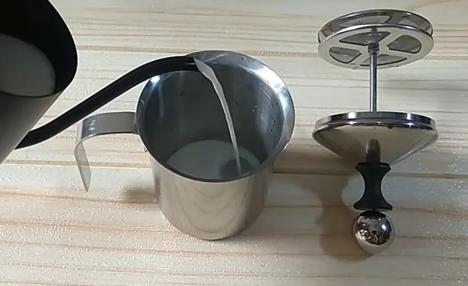 use of manual milk frother