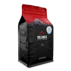 Volcanica Fresh Roasted Hazelnut Decaf Flavored Coffee Grounds
