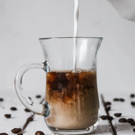 milk in cortado coffee