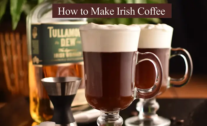 irish whiskey and whipped cream are compulsory to make irish coffee