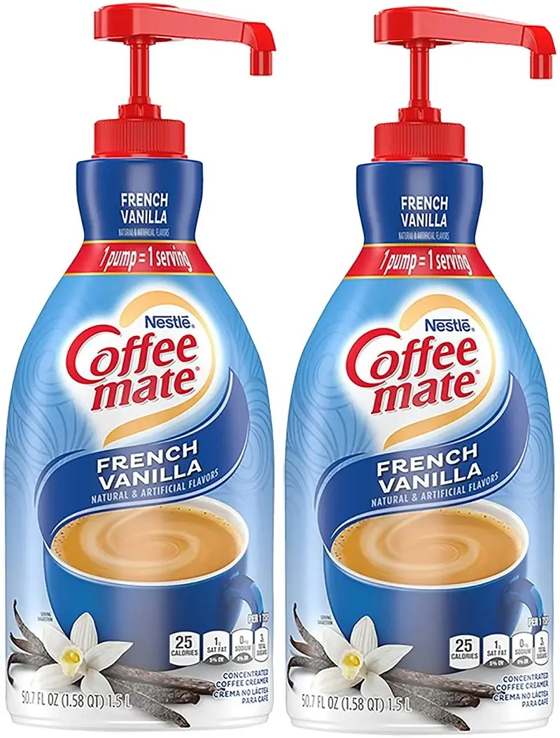 Nestle Coffee mate Coffee Creamer, French Vanilla, Concentrated Liquid Pump Bottle